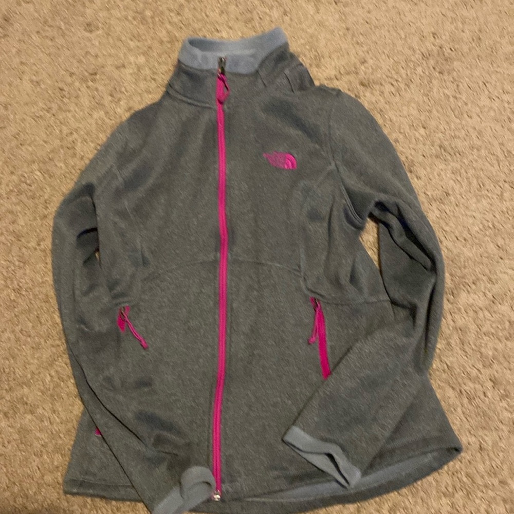 The North Face Gray and Pink Women's Sweater